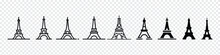 Eiffel Tower Icon Vector, Eiffel Towers In Paris. Eiffel Tower Icon, Travel And Holiday Symbols, Eiffel Tower, Paris. France Flat Vector Illustration. Tower Icon Isolated On White Background.