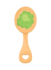 Sticker - spoon with matcha tea