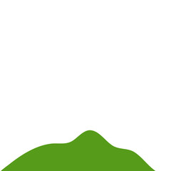 Sticker - Dark Green Mountain Illustration