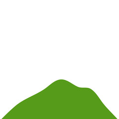 Canvas Print - Dark Green Mountain Illustration