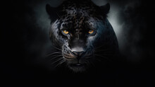 Illustration Of Panther On A Black Background