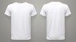 © Gmbr_bmny - a mock up of front and back white t shirt templates on a gray background generated by AI