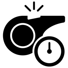 Whistle icon often used in design, websites, or applications, banner, flyer to convey specific concepts related to gym and fitness.