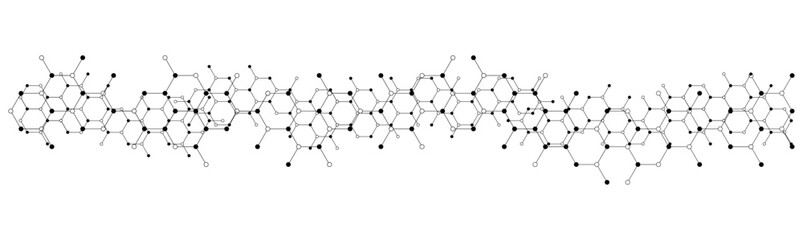 Structure molecule and communication icon. Connected lines with dots. Design for medical, technology, chemistry, science background.