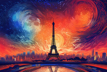 Artwork Or Illustration Of Eiffel Tower