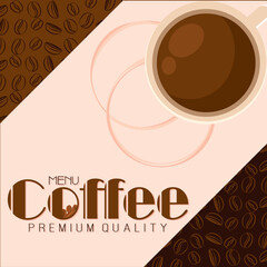 Wall Mural - Colored Coffee premium quality poster shop Vector