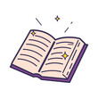 Isolated colored opened magic book icon Vector
