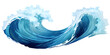 Abstract watercolor ocean water wave isolated with aqua splash. Generative AI