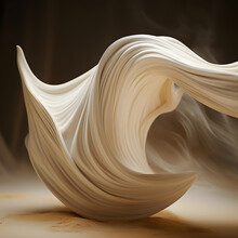 A Pottery Sculpture From FluidForms, Embodying Movement And Grace, Photographed With A Macro Lens At F 2.8 Generative AI