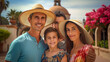 © Chris Anson - Mission Magic - Detailed Portrait of Caucasian Family in Vacation Attire - Embracing San Diego's Historic Mission San Diego de Alcalá - Radiating Warm and Vibrant Vibes