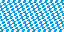 Oktoberfest Bavarian Pattern. Background For Octoberfest In Munich. Texture With White And Blue Rhombus. Flag Of Bavaria