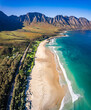 Aerial view of Kogel Bay in Western Cape Province in South Africa