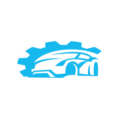 Canvas Print - Car checking icon, logo illustration vector design template