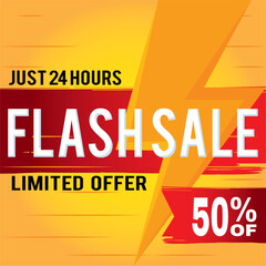 Poster - Colored flash sale template with text Vector