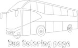 Fototapeta Londyn - Bus coloring page