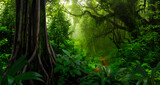 Fototapeta Las - Tropical rainforest in Central America