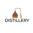Distillery tank logo. Essence of craftsmanship and spirits. Perfect for beverage brands. Vector illustration.