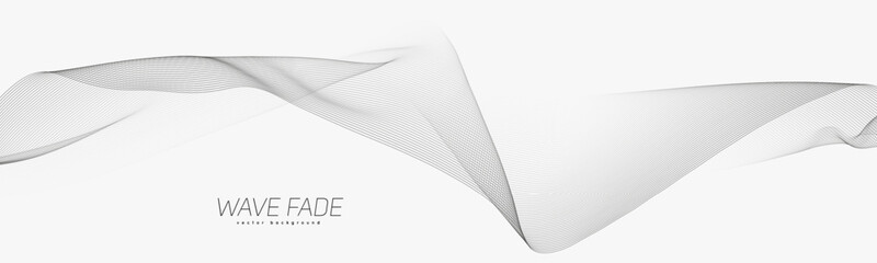 Wall Mural - abstract background with faded line waves. warped waveform.