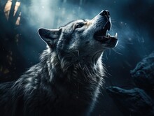 A Wolf Howling In The Dark