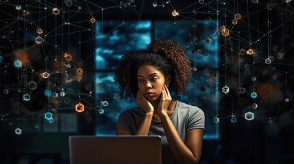 Wall Mural - software engineer brainstorming code solutions generative ai
