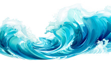 Riding The Crests Water Wave Illustrations, Azure Waves, And Dynamic Oceanic Patterns