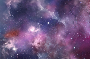 Wall Mural - a space of the galaxy ,atmosphere with stars at dark background.