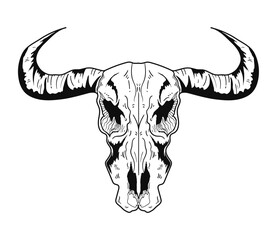 Poster - Bull Skull Style Wild icon