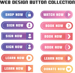 Wall Mural - buttons for web vector