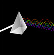 © Tanan - Triangular prism break lights into spectral color, vector illustration