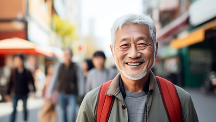 Woman old man person happy elderly senior park nature