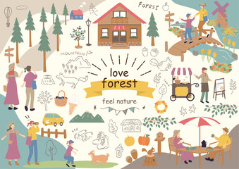  自然を楽しむ人達