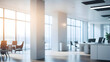 © Shrimpers Design - blurred background of a light modern office interior and panoramic windows