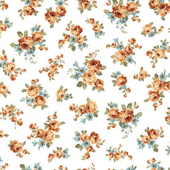 Poster - Beautiful rose pattern perfect for textile design,