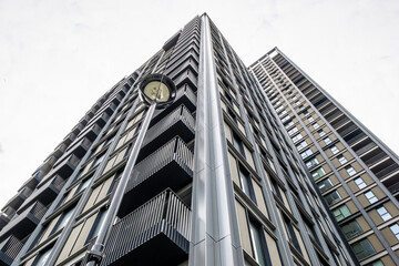 Wall Mural - UK- Modern apartment block of new residential housing in south London