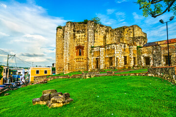 Sticker - Ruins of Monastery of San Francisco in Santo Domingo, UNESCO world heritage in Dominican Republic