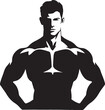 Fitness club and gym man logo, Strong man icon, Silhouette of a sports man, Vector illustration, SVG