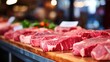 © Intelligence Studio - Fresh meat in a meat section at a restaurant, Generative AI