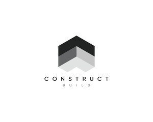 Wall Mural - Modern construction logo design template. Design for architecture, planning, structure, industry, construct, build, real estate and property.