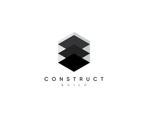 Wall Mural - Modern construction logo design template. Design for architecture, planning, structure, industry, construct, build, real estate and property.