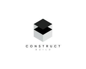 Wall Mural - Modern construction logo design template. Design for architecture, planning, structure, industry, construct, build, real estate and property.