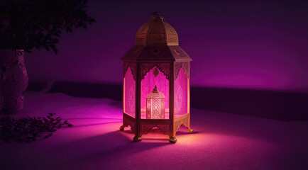 islamic lantern gold for element islamic event and celebration