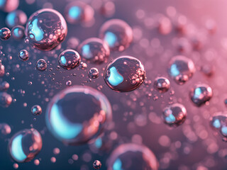 bubbles chemical liquid pink macro. chemical reaction in living organisms harmful to helium and methane in liquid states