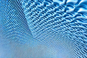 background, texture, blue, three dimensional render of blue wavy pattern