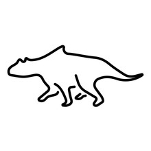 Chasmosaurus Icon Isolated On White Background, Vector Illustration.