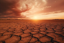 Orange Earth Arid Dry Ground Hot Desert Crack Drought Sky