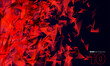 Shapes explosion. Shards of broken glass. Red dynamic background for sport, music, gaming.