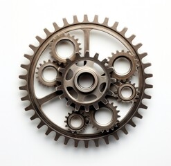 Gears illustration, engineering and creativity concept. Generative AI