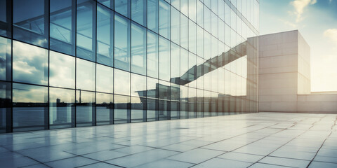 Wall Mural - modern abstract glass architectural forms.