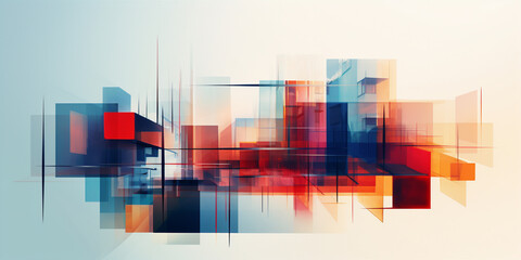 Canvas Print - abstract geometric architecture.