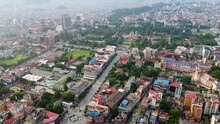 Kathmandu City. Kathmandu City In Nepal. Kathmandu Is A Beautiful City. Areal View Of Kathmandu City. It Is A Beautiful View. This Footage Was Captured On 28th July 2023.